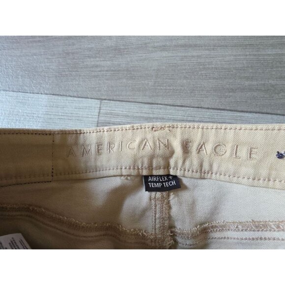 American Eagle Airflex+ Temp Tech Khaki Jeans Size 29x32 Stretch - Picture 3 of 4